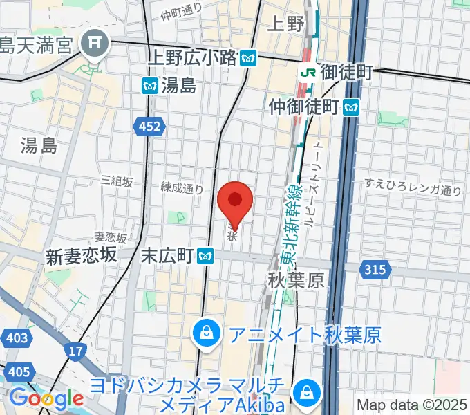 カフェ・トリオンプの地図