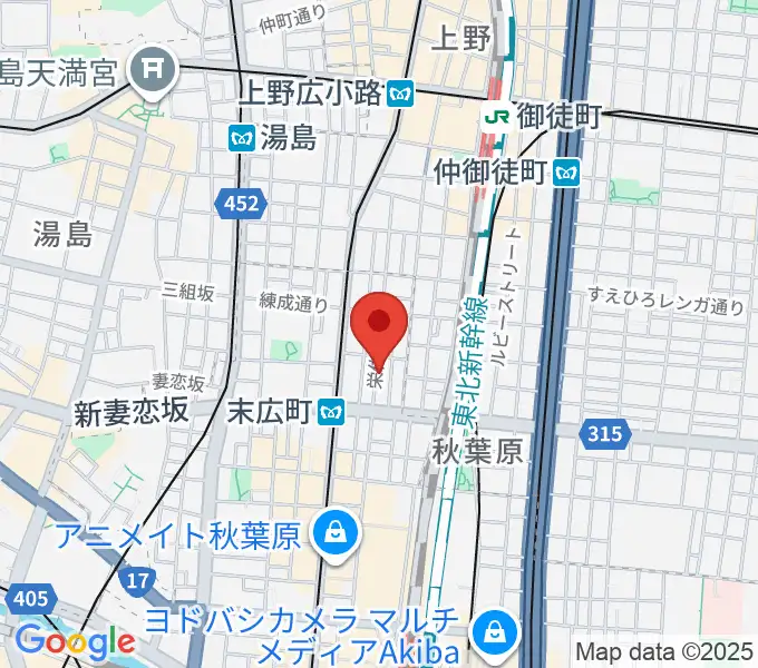 カフェ・トリオンプの地図