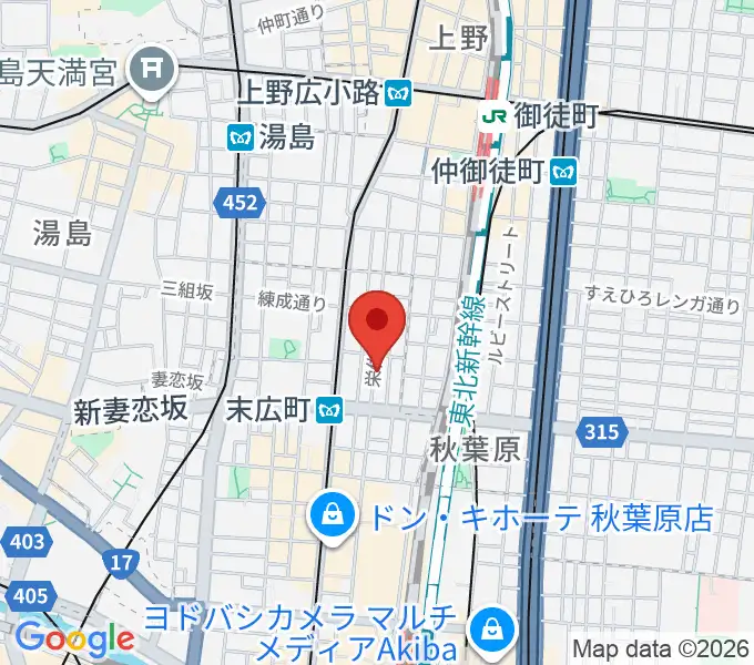 カフェ・トリオンプの地図