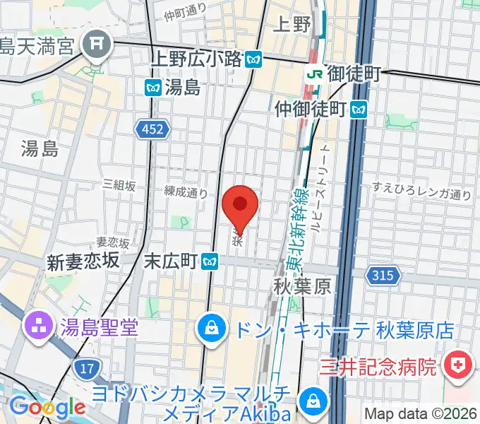 カフェ・トリオンプの地図