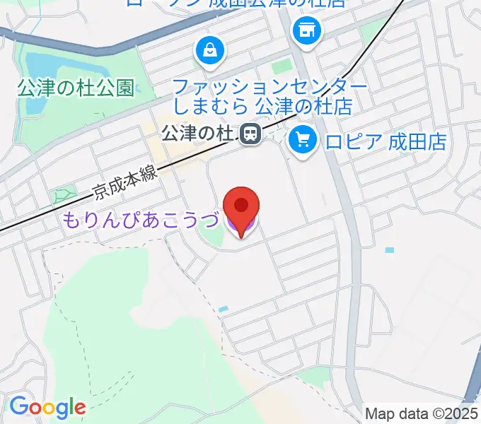 公津の杜コミュニティセンター もりんぴあこうづの地図