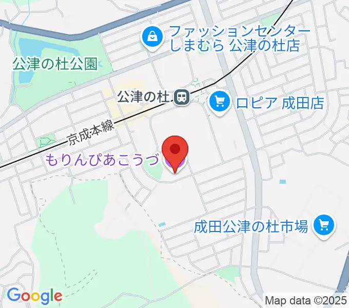 公津の杜コミュニティセンター もりんぴあこうづの地図