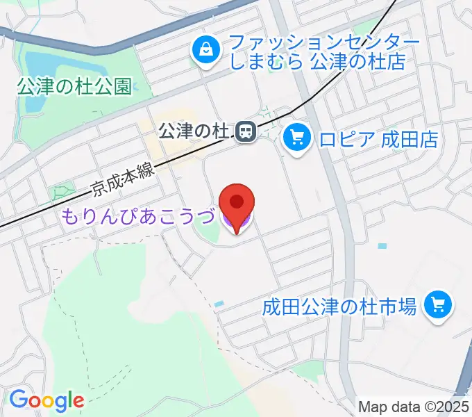 公津の杜コミュニティセンター もりんぴあこうづの地図