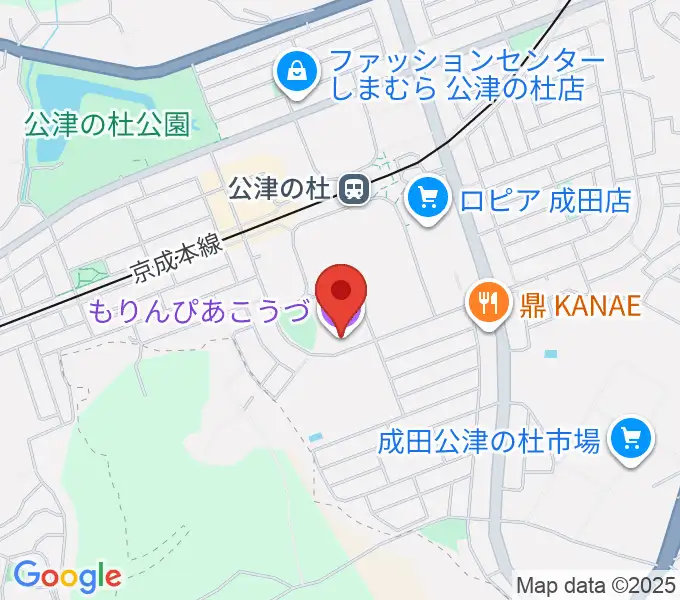 公津の杜コミュニティセンター もりんぴあこうづの地図