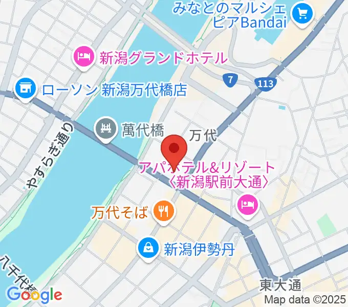 新潟日報メディアシップ 日報ホールの地図