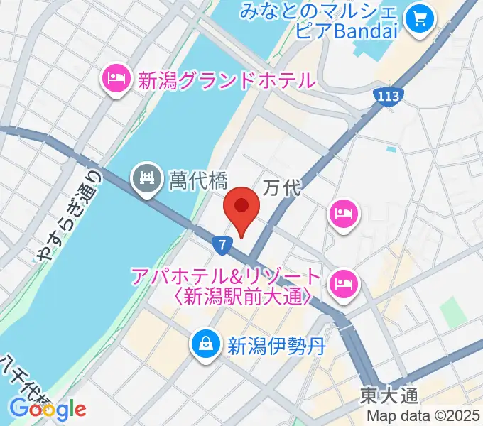 新潟日報メディアシップ 日報ホールの地図