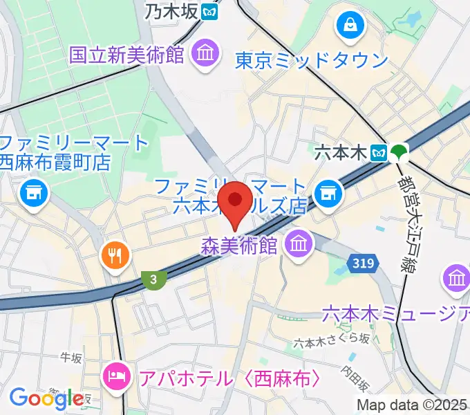 EXシアター六本木の地図