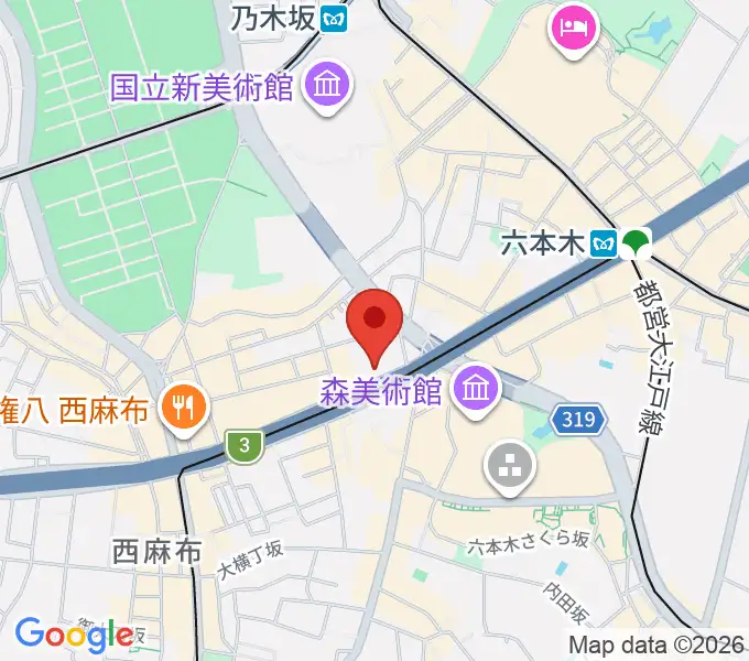 EXシアター六本木の地図