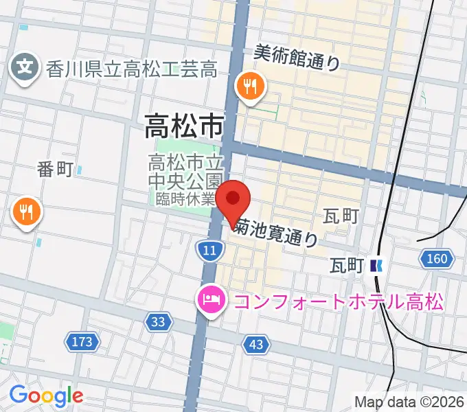 高松TOONICEの地図
