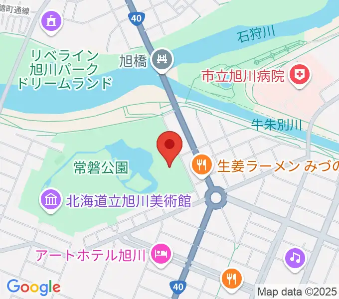 旭川市公会堂の地図