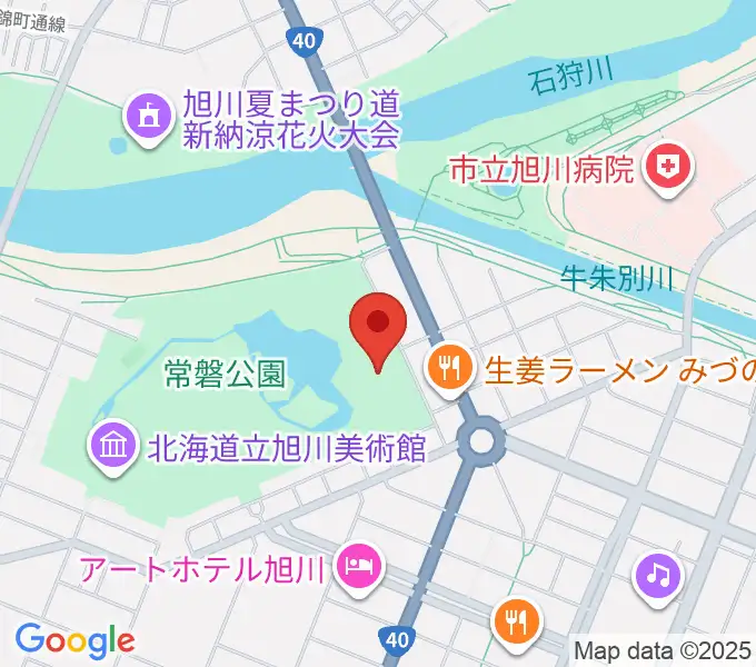 旭川市公会堂の地図