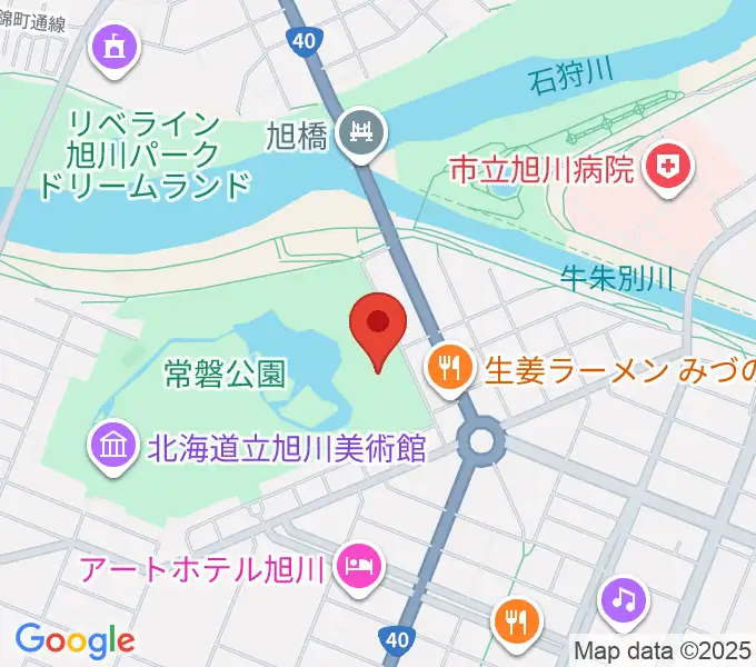 旭川市公会堂の地図