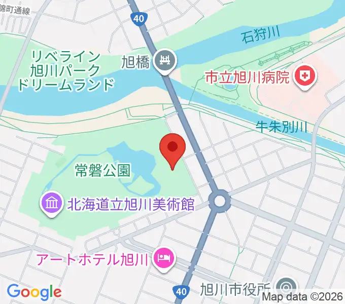 旭川市公会堂の地図