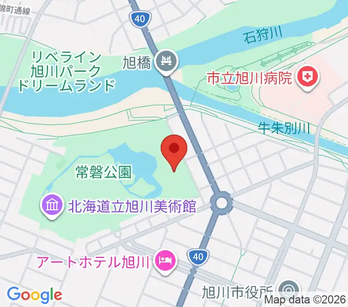 旭川市公会堂の地図
