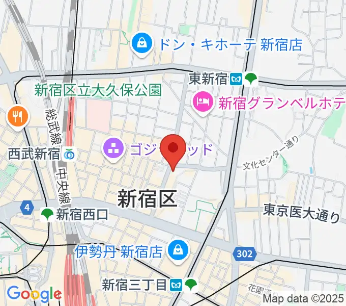 新宿レッドノーズの地図