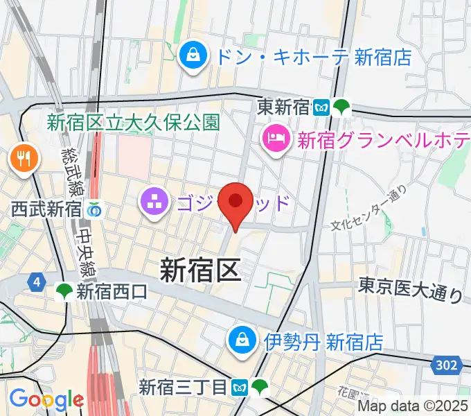 新宿レッドノーズの地図