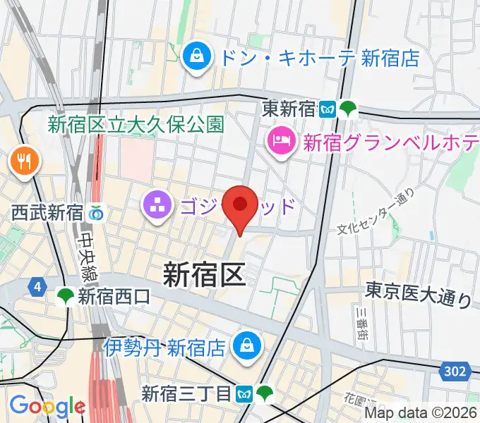 新宿レッドノーズの地図
