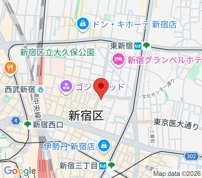 新宿レッドノーズの地図