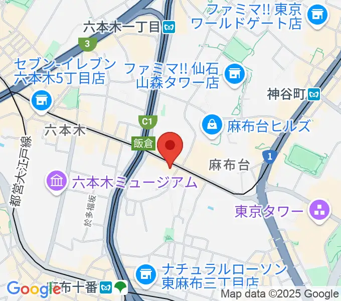 六本木ブルーシャトウ山瀬の地図