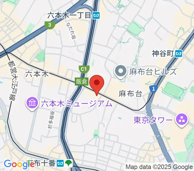 六本木ブルーシャトウ山瀬の地図