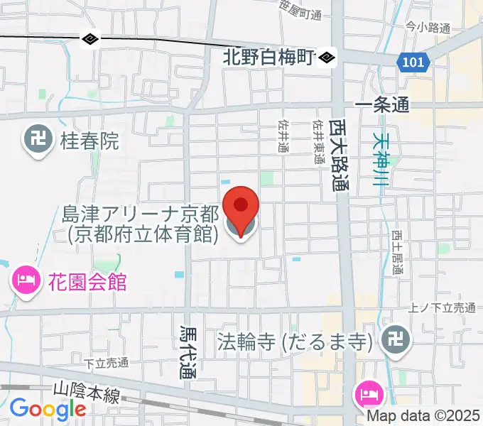 島津アリーナ京都の地図