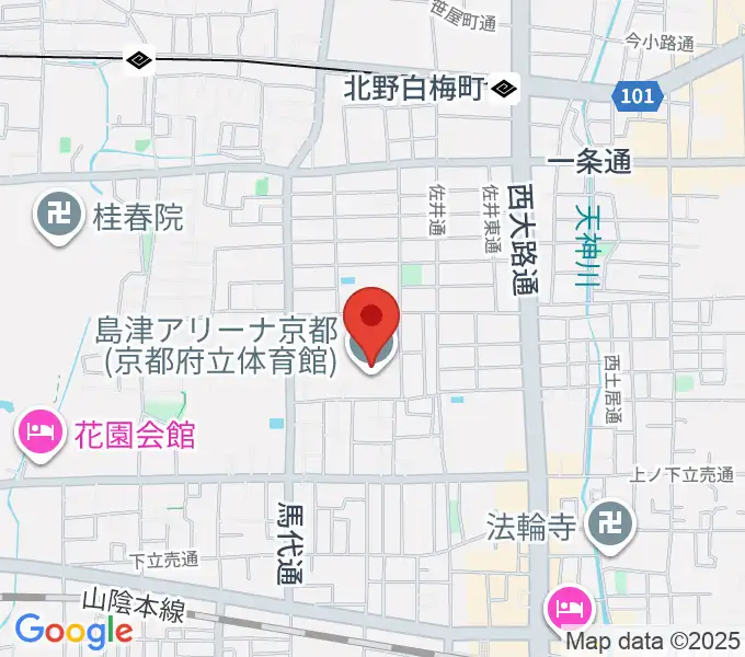 島津アリーナ京都の地図