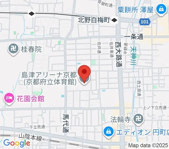 島津アリーナ京都の地図