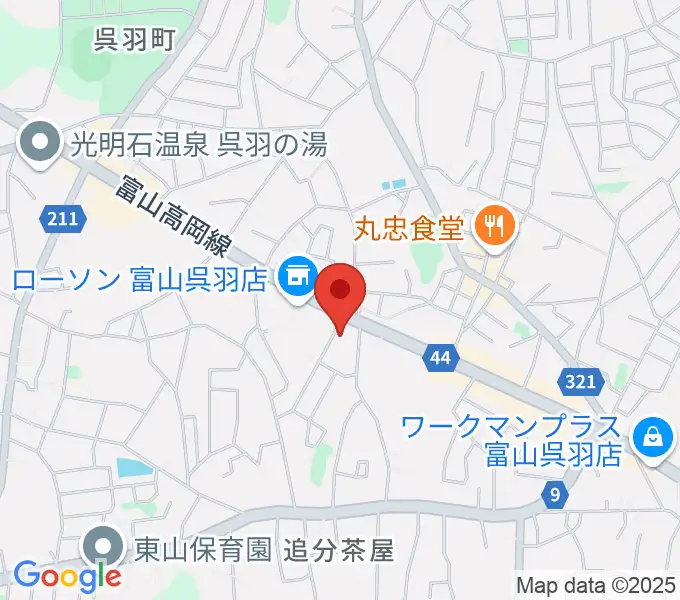 開進堂楽器 MPC呉羽の地図