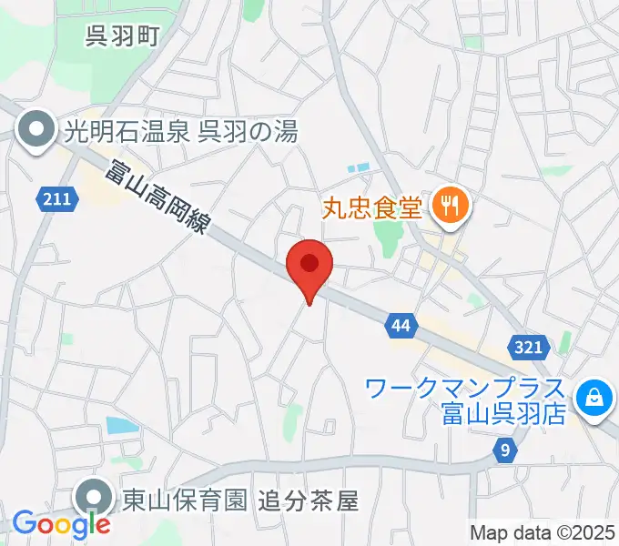 開進堂楽器 MPC呉羽の地図