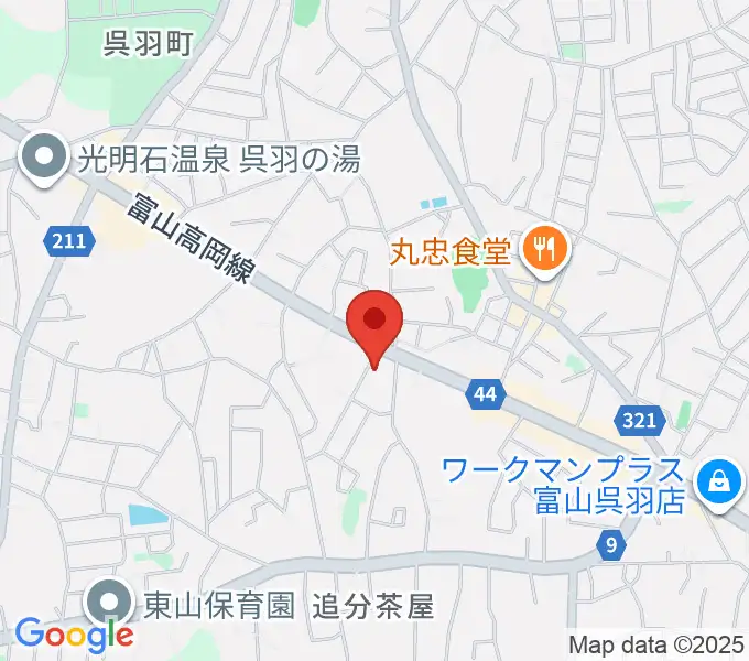 開進堂楽器 MPC呉羽の地図