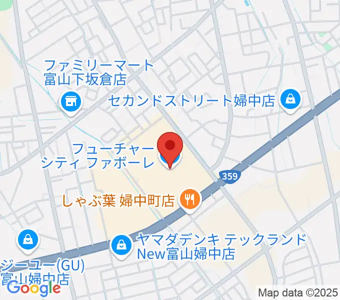 開進堂楽器 MPC婦中の地図