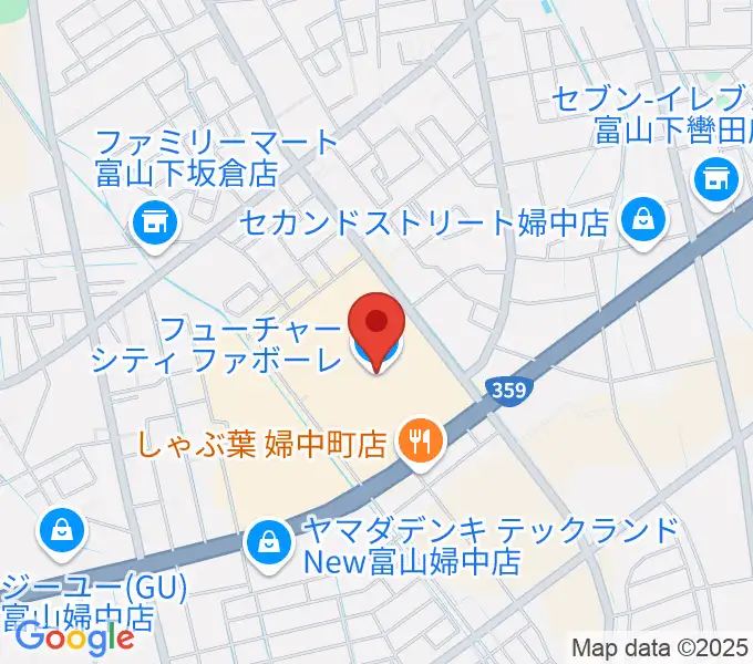開進堂楽器 MPC婦中の地図