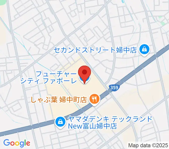 開進堂楽器 MPC婦中の地図