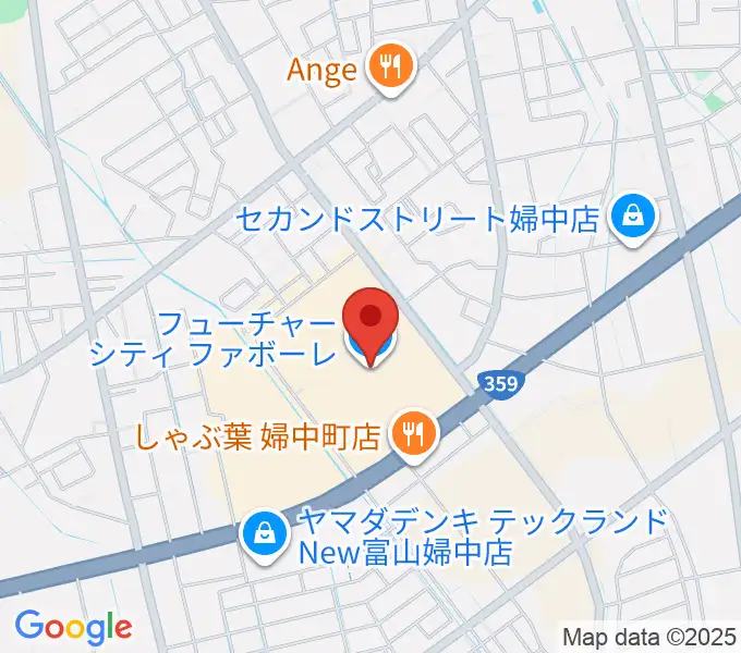 開進堂楽器 MPC婦中の地図