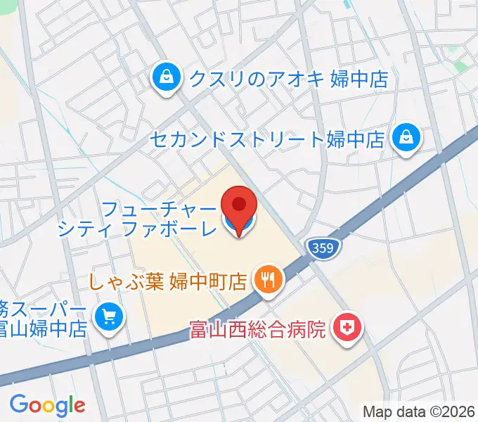 開進堂楽器 MPC婦中の地図