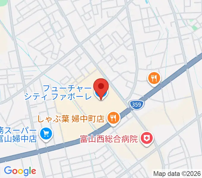 開進堂楽器 MPC婦中の地図