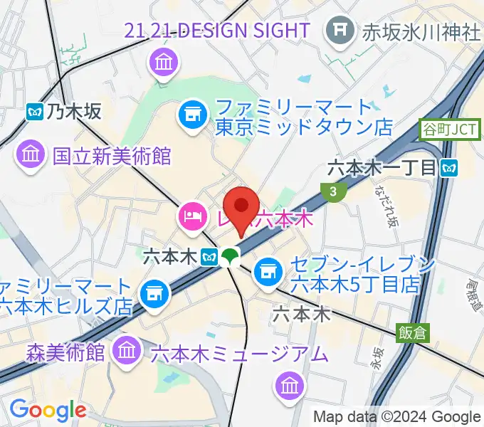 俳優座劇場の地図