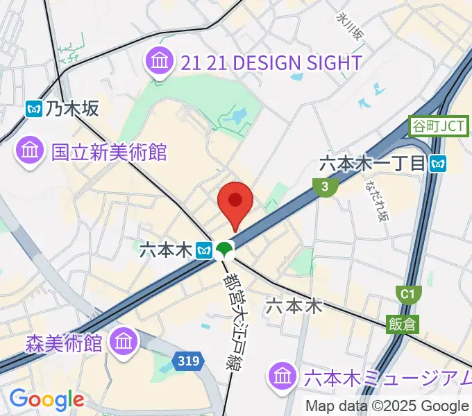 俳優座劇場の地図