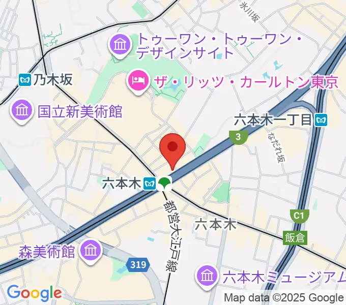 俳優座劇場の地図