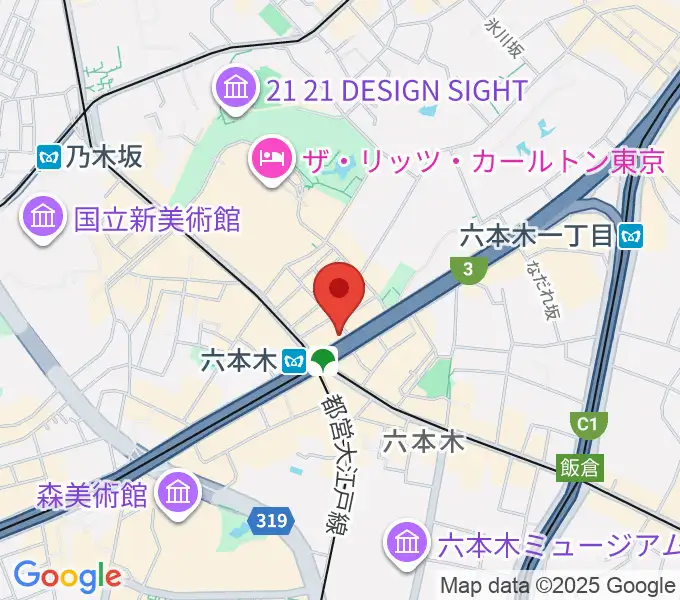 俳優座劇場の地図