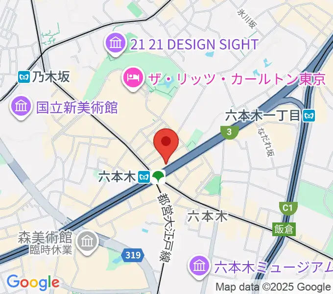 俳優座劇場の地図