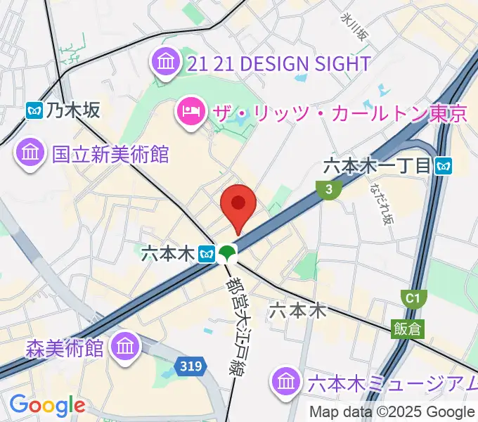 俳優座劇場の地図