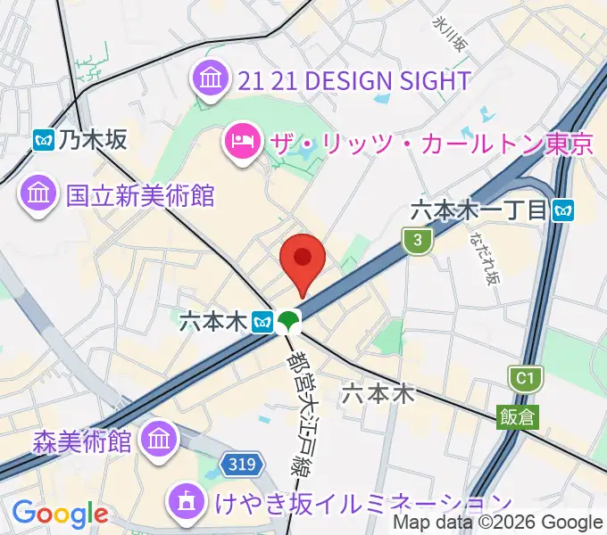 俳優座劇場の地図