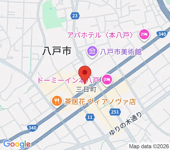 八戸ポータルミュージアムはっちの地図
