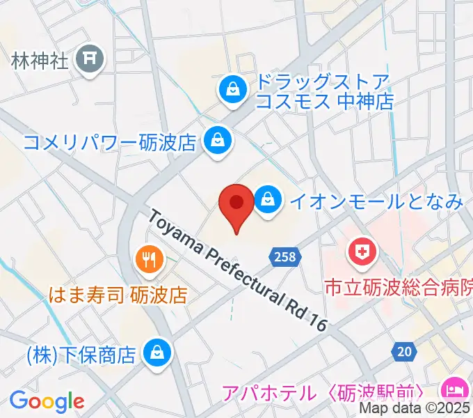 MPC砺波 開進堂楽器の地図