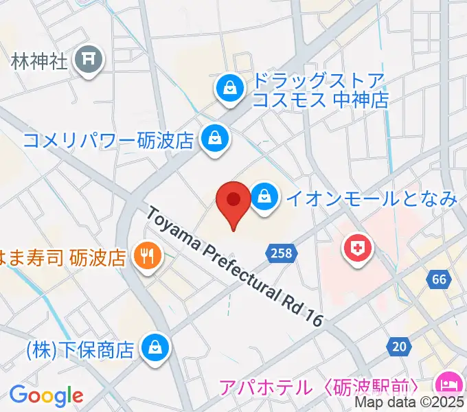 MPC砺波 開進堂楽器の地図