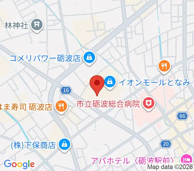 MPC砺波 開進堂楽器の地図