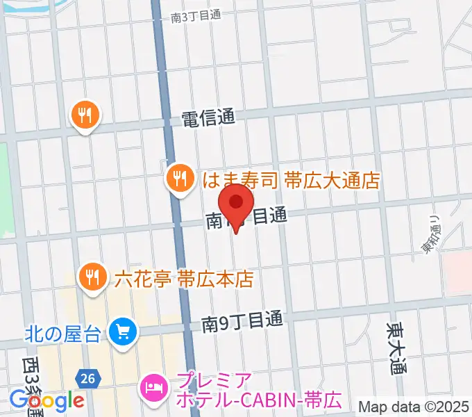 JAGA エフエムおびひろの地図