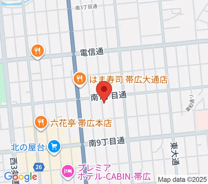 JAGA エフエムおびひろの地図