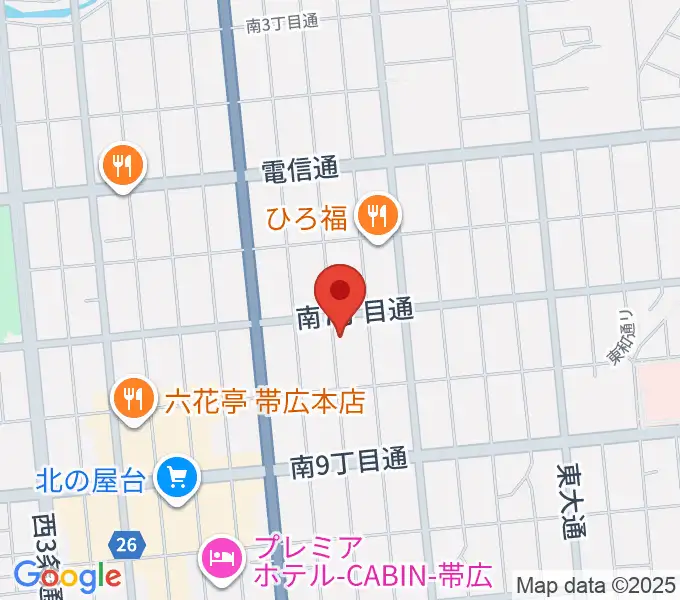 JAGA エフエムおびひろの地図